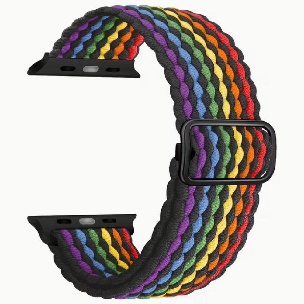 Ware aus aller Welt Uhrenarmband Regenbogen Armband kompatibel mit Apple Watch 44mm 45mm 46mm 49mm 42mm