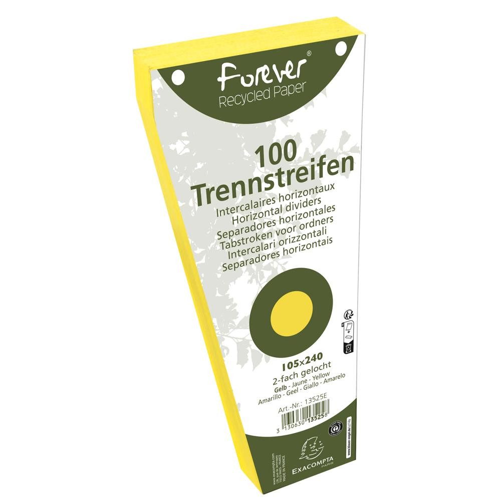 EXACOMPTA Trennstreifen Exacompta Trennstreifen RC trapez gelb 100Stk