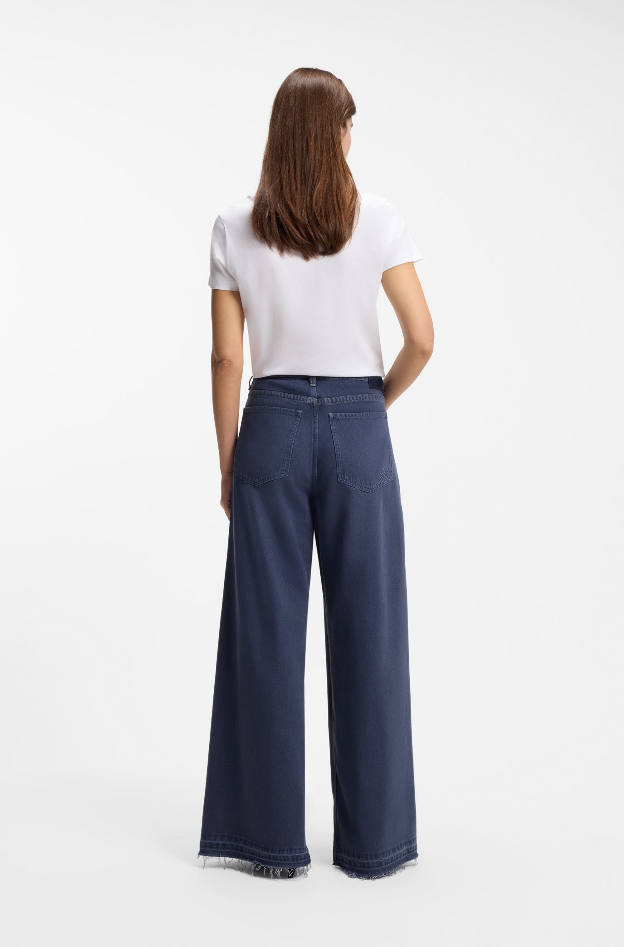 BOSS ORANGE Weite Jeans SLOUCHY 2PL MR Premium Damenmode mit voluminösen Bundfalten