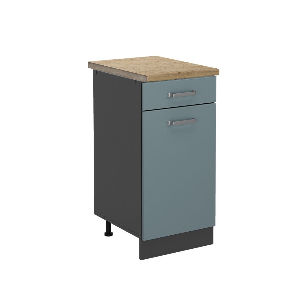 Vicco Unterschrank R-Line, Blau-Grau/Anthrazit, 40 cm, günstig online kaufen