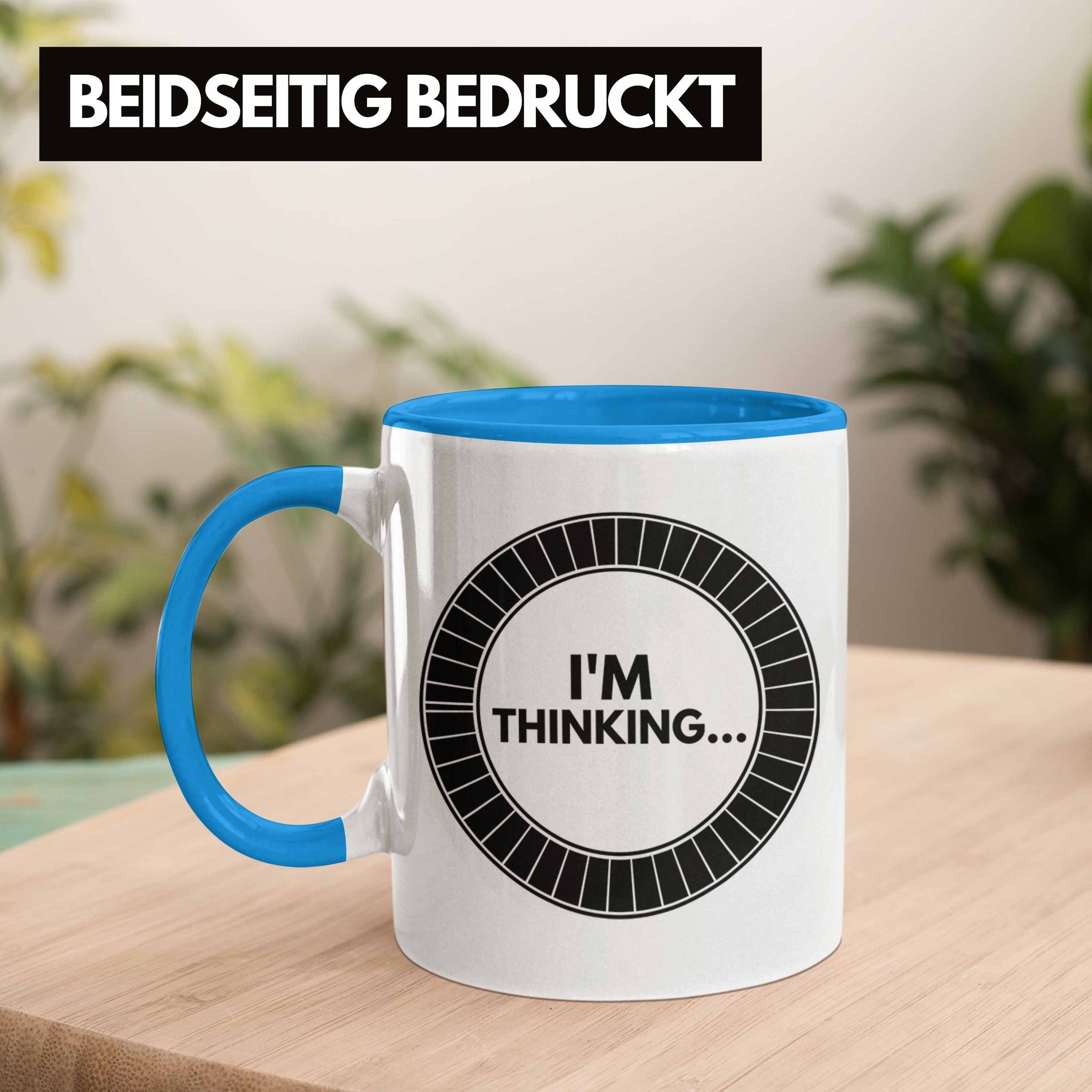 I'm Lustige Trendation Gamer Trendation Gamergirl Geschenk Tasse Thinkin Blau Gamer Tasse Geburtstag Geschenkidee - Zocker