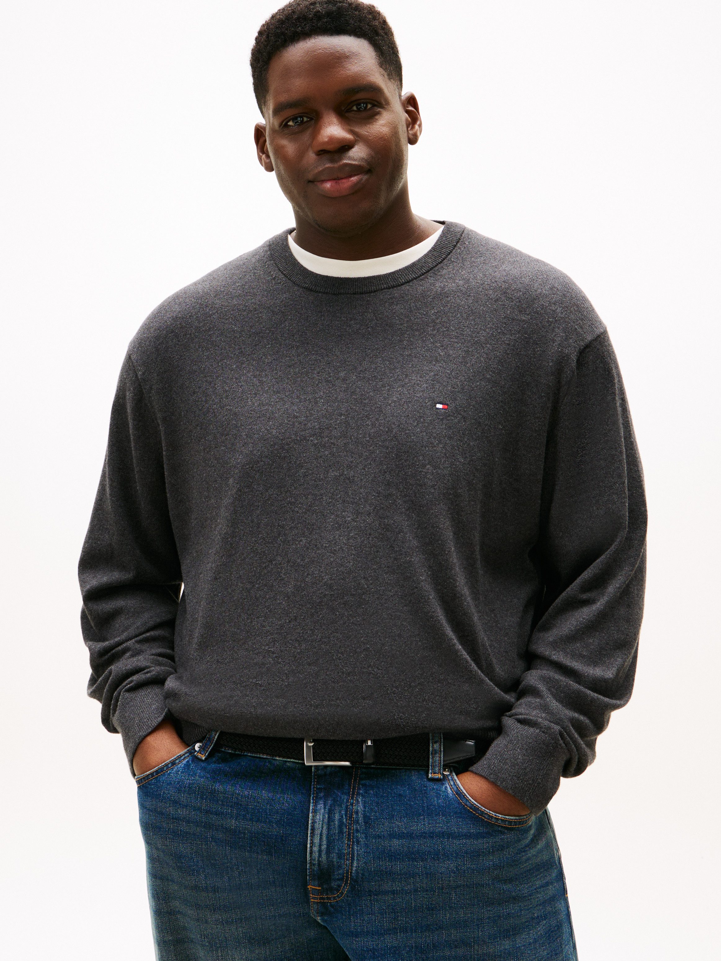 Tommy Hilfiger Big & Tall Rundhalspullover BT-PIMA ORG CTN CASHMERE CN-B günstig online kaufen