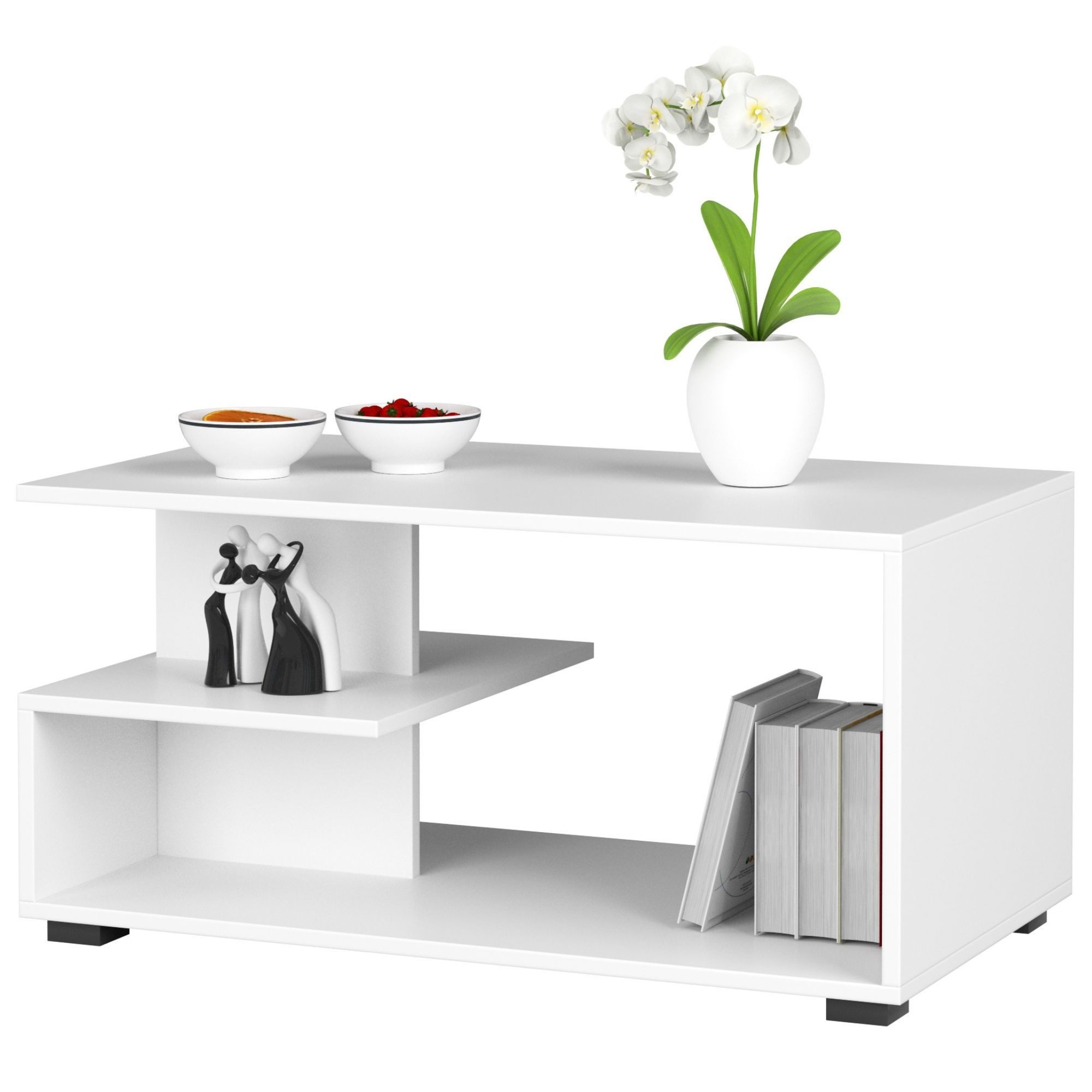 designimpex Couchtisch Design Couchtisch AP-111 mit Ablage Wohnzimmertisch Tisch Sofatisch, Funktionstisch, Wohnzimmertisch, Tisch, Esstisch, Sofatisch