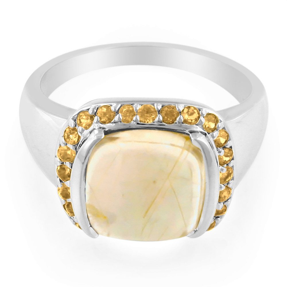 Cavill Fingerring Brasilianischer Rutilquarz Silber Ring (1-tlg)