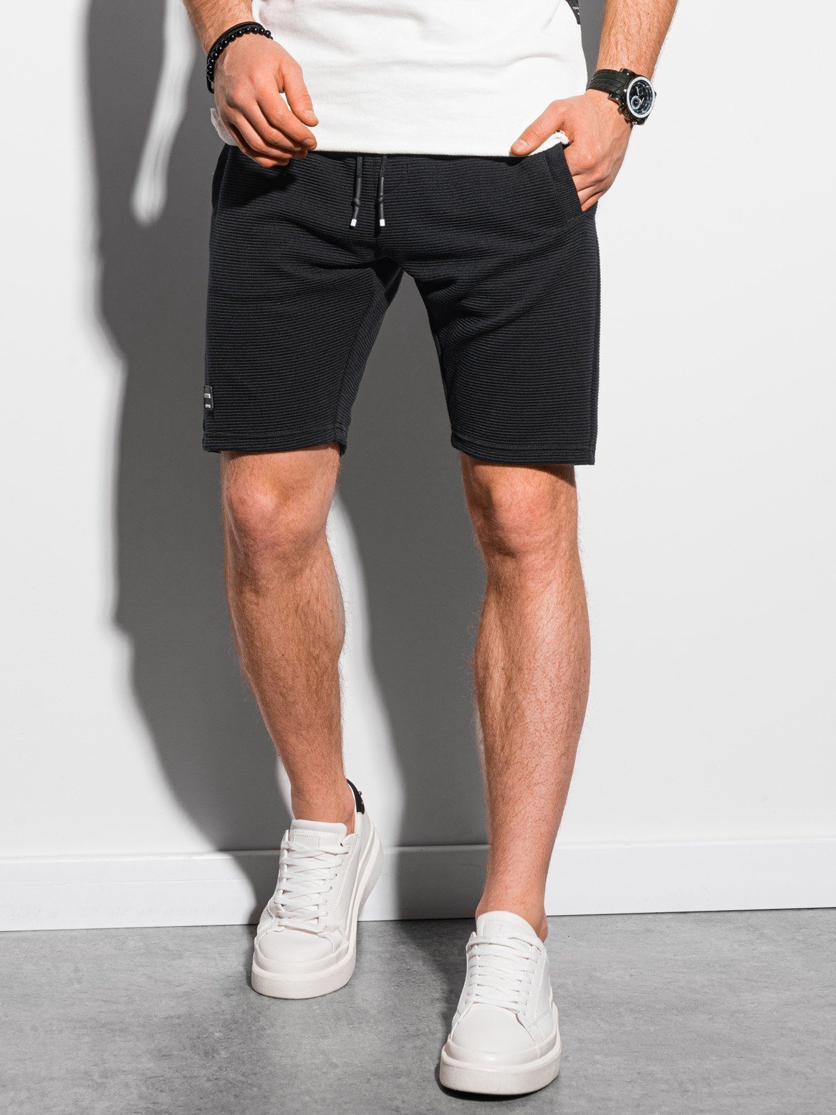 OMBRE Shorts Ombre Herren Sweatshorts - schwarz S W294