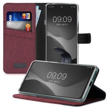 kwmobile Handyhülle Wallet Case für Motorola Edge 20, Hülle mit Ständer - Handyhülle Kartenfächer