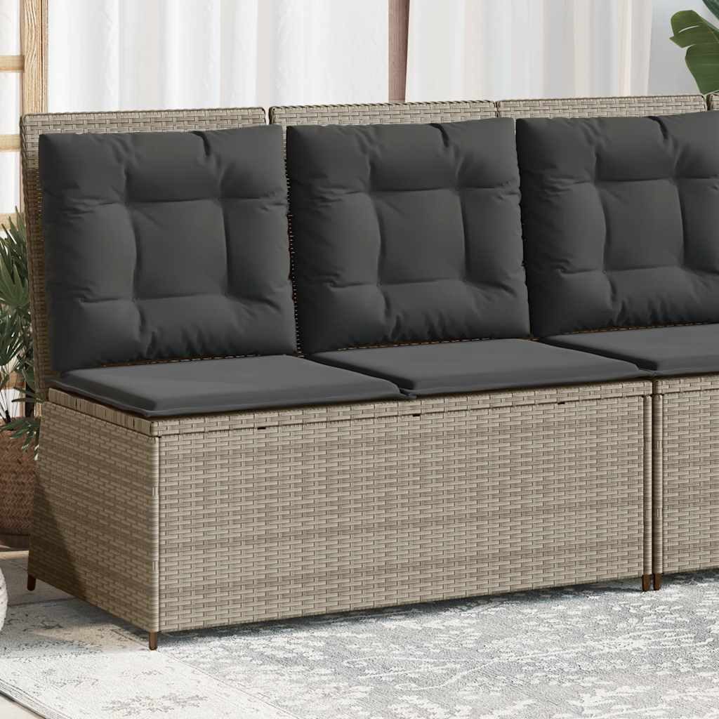 furnicato Gartensofa Garten-Relaxbank Hellgrau 108x67x95 cm mit verstellbarer Rückenlehne