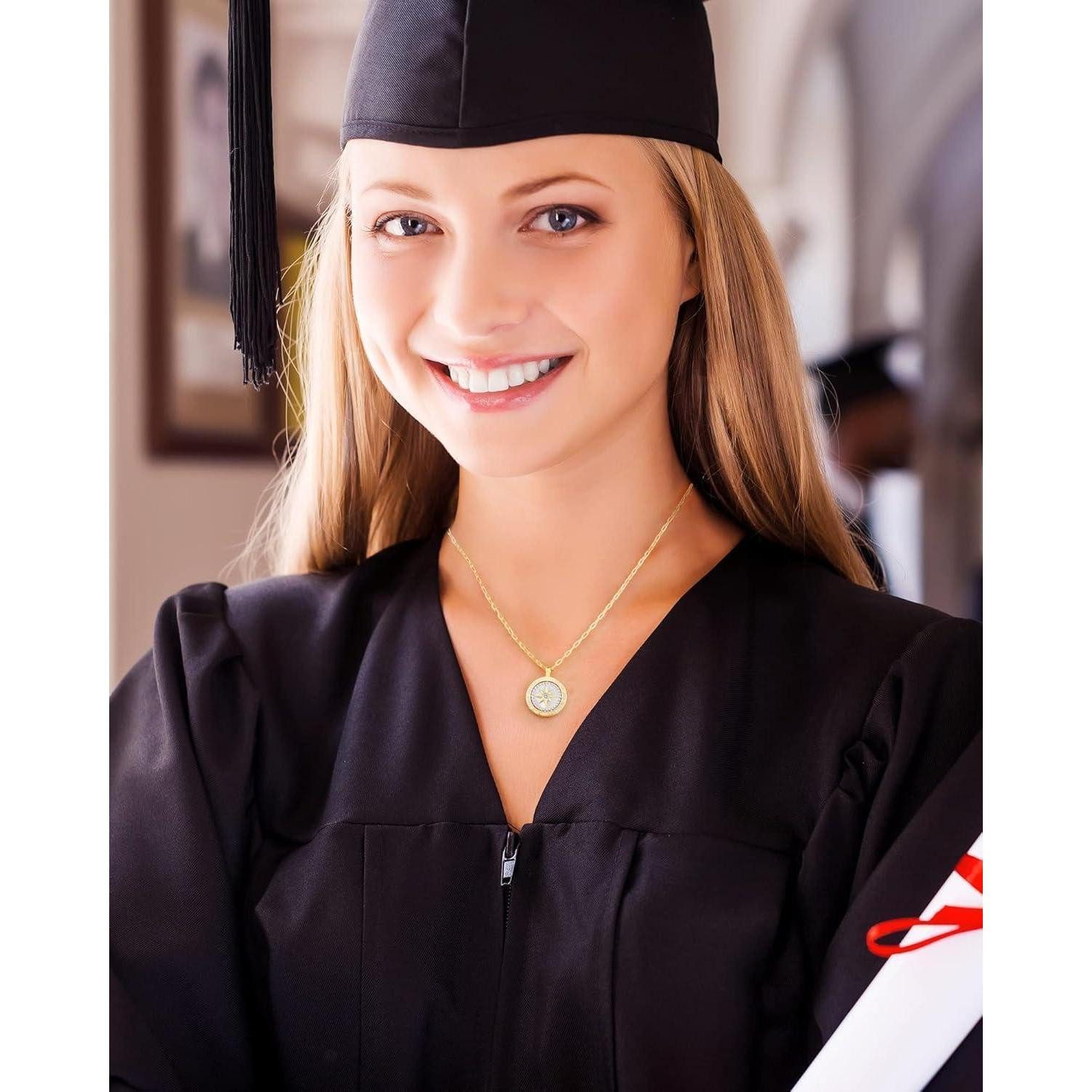 LuxusKollektion Kette und Anhänger Set Halskette Damen Silber 925 Kompass A günstig online kaufen