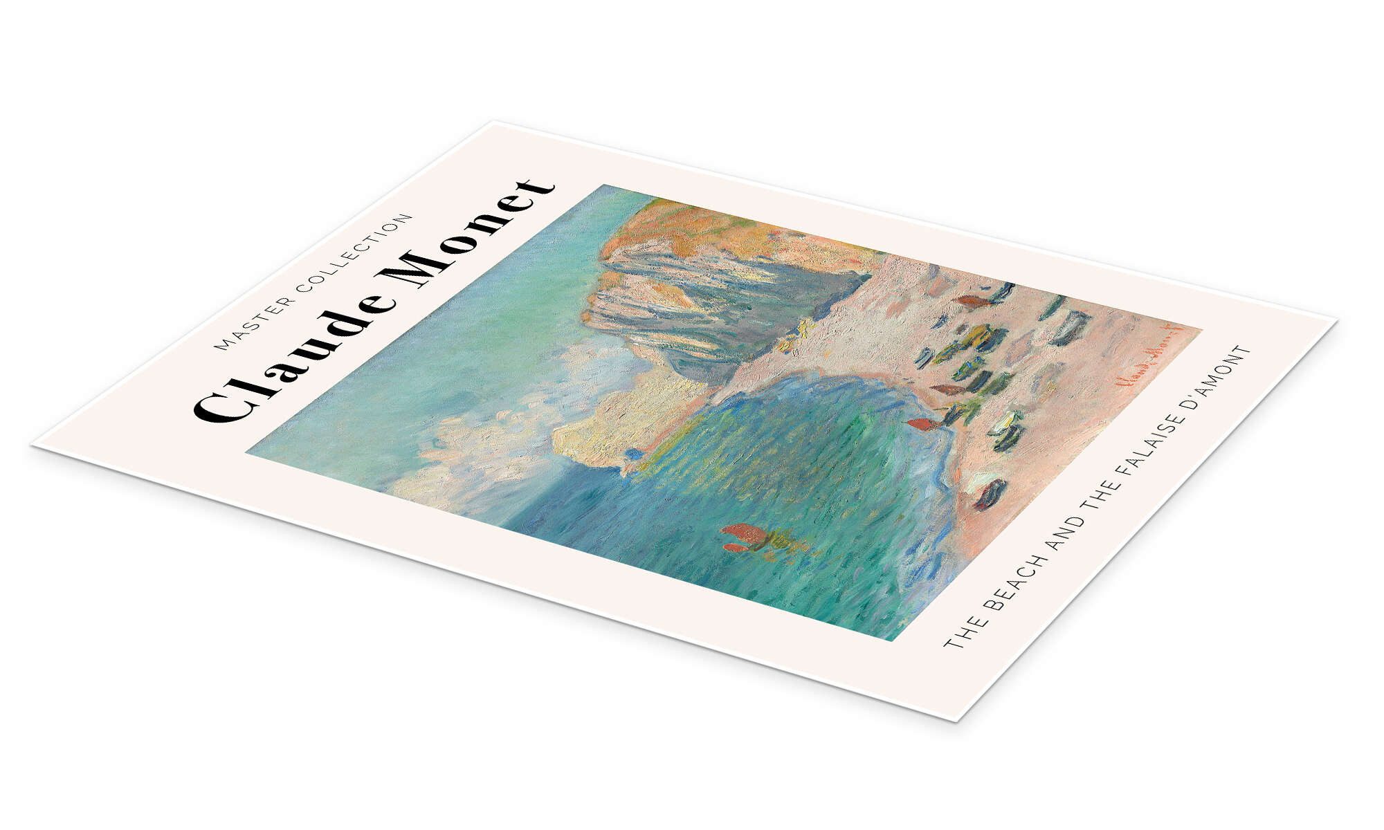 Posterlounge Wandbild The Beach and the Falaise D'Amont, Claude Monet, erhältlich als Poster, Leinwandbild, Wandsticker oder Acrylglasbild