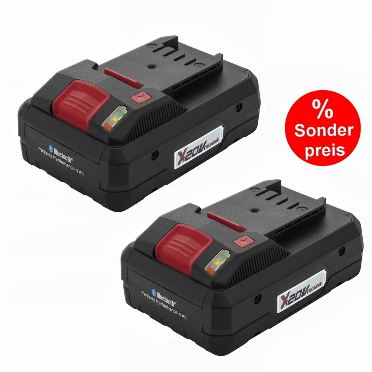 Parkside Parkside Twinpack Akku 20V - 4.0 Ah PAPS 204 Smart (2 Akkus) Akku Starter-Set