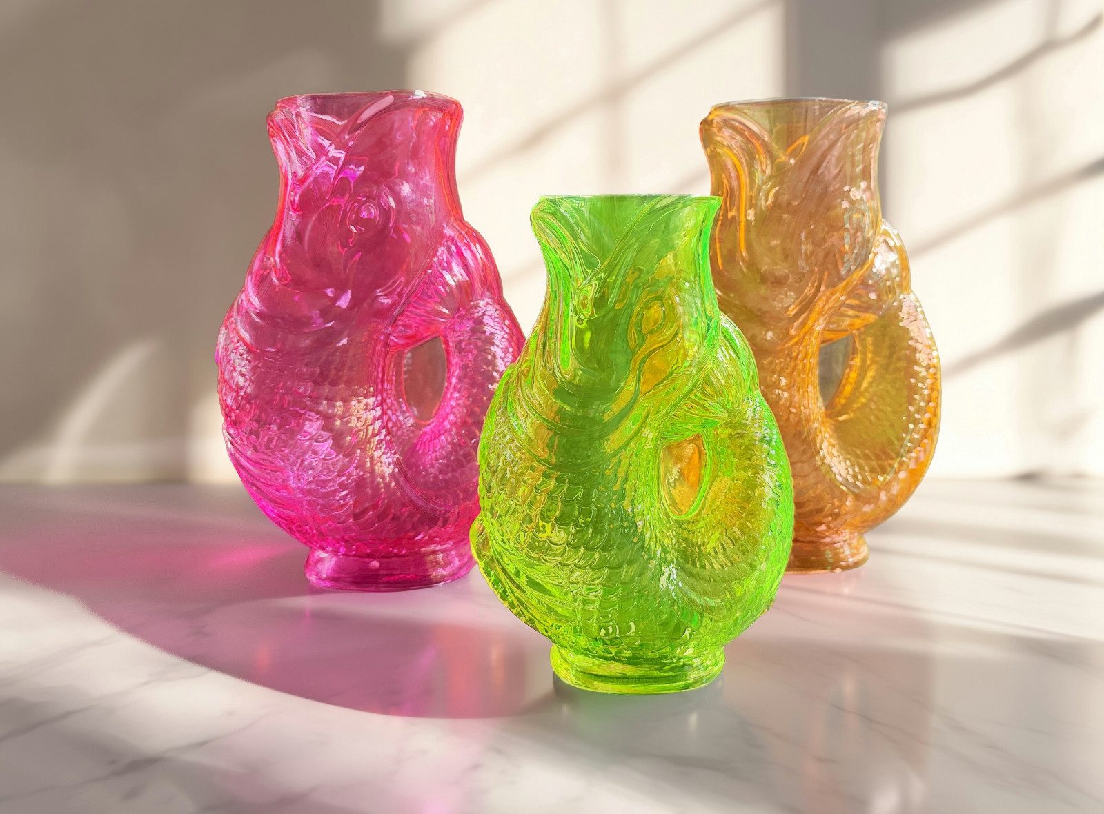 Giftcompany Dekovase Jacquard Fischvase M gelb günstig online kaufen