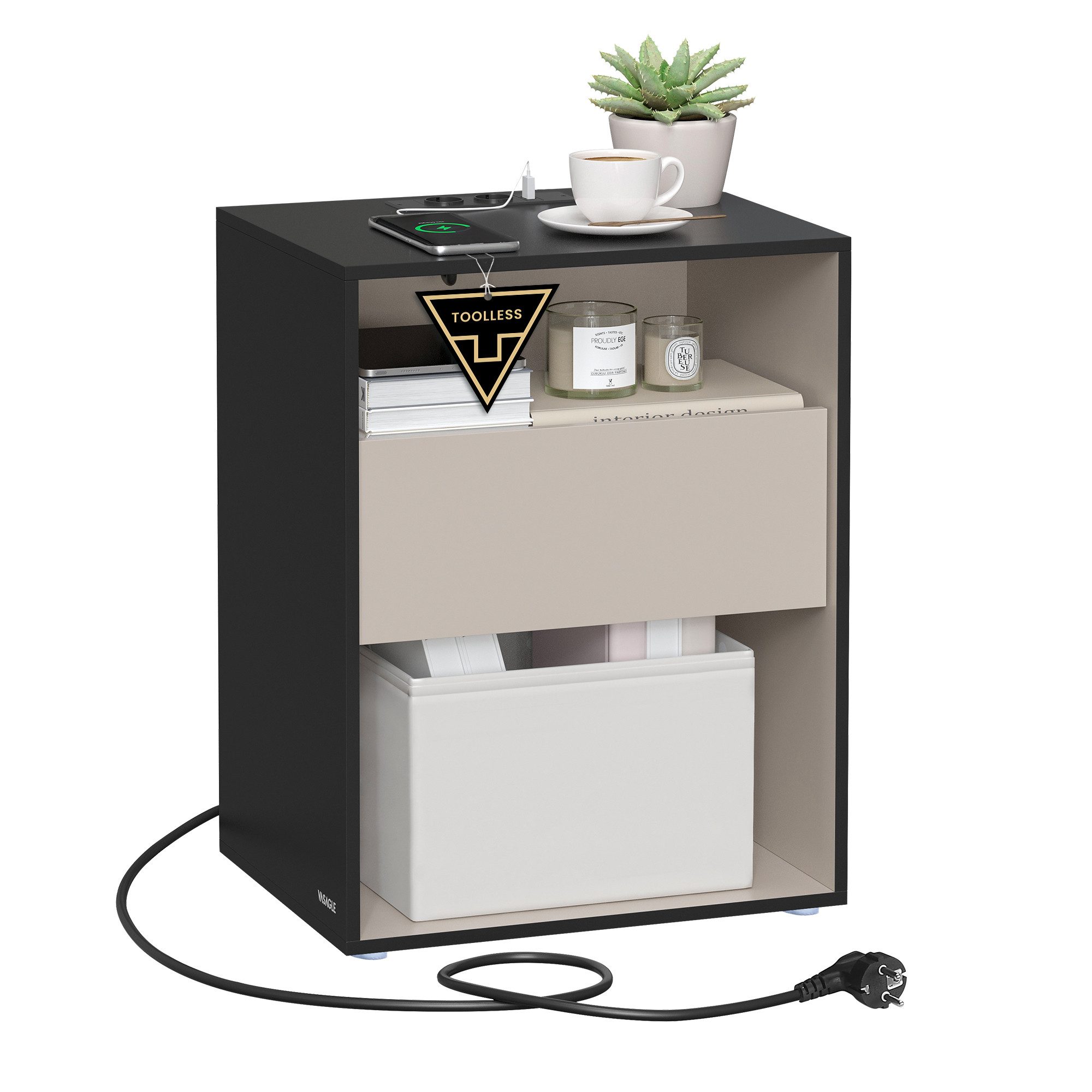 VASAGLE Nachttisch (1-St) günstig online kaufen