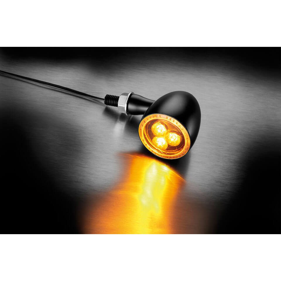 Kellermann Blinker LED-Blinker Bullet 1000 Dark, schwarz, getöntes Glas