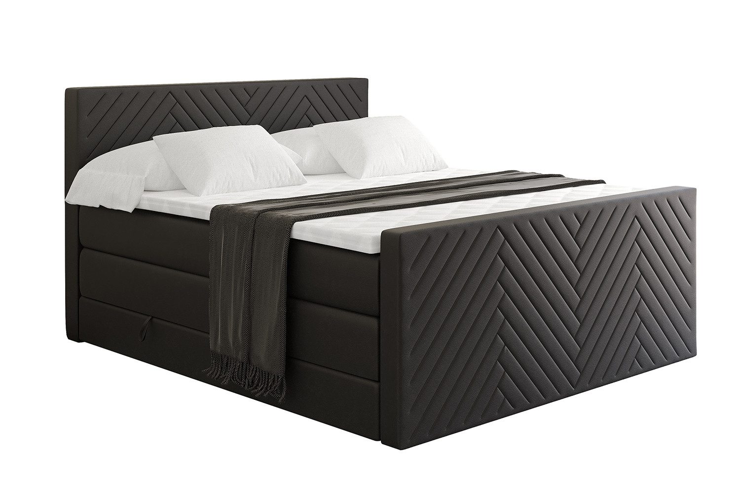 ALTDECOR Boxspringbett VEXA-Z KING (Multipocket-Matratze H4, H3 Matratze Bo günstig online kaufen