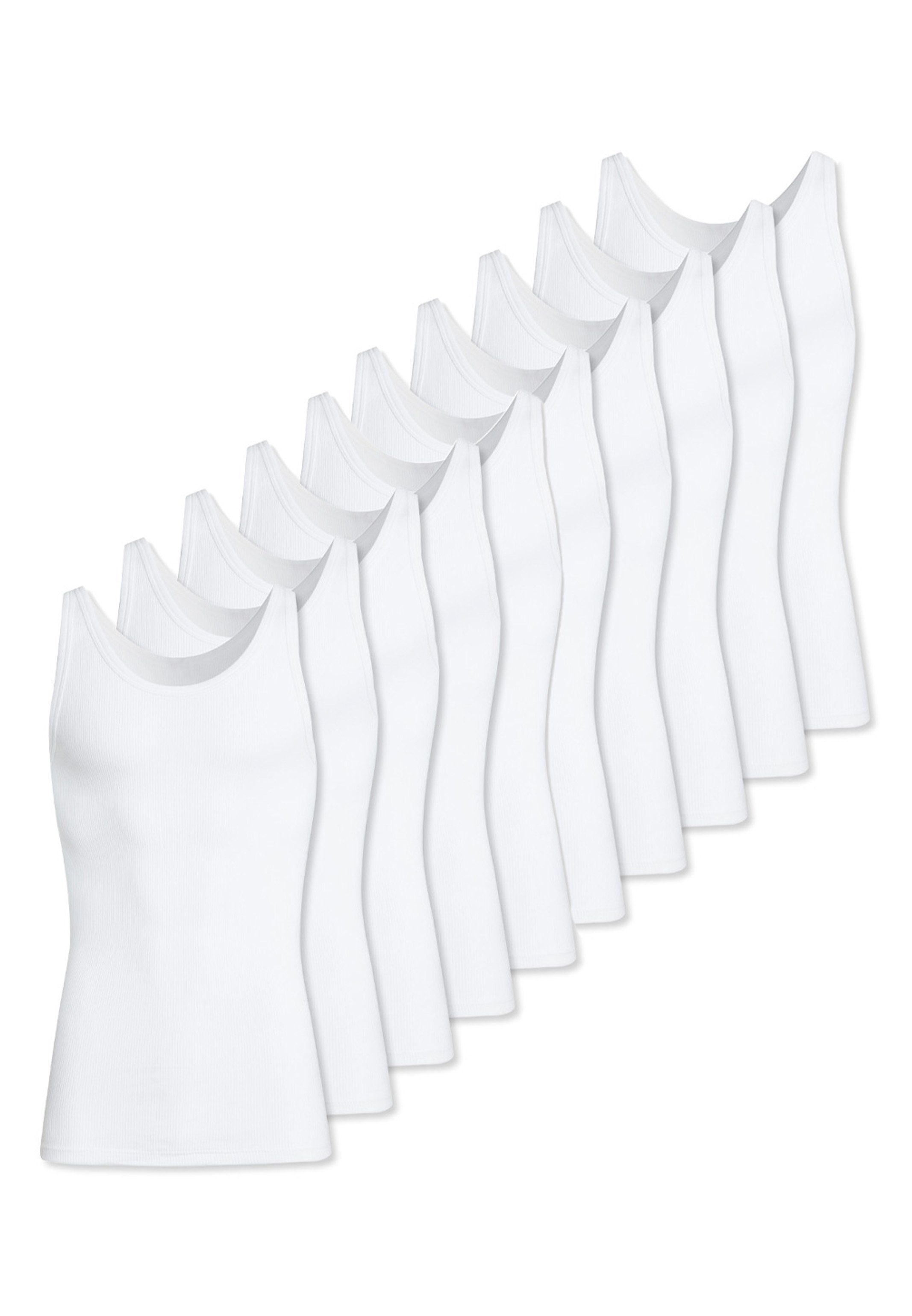 conta Unterhemd 10er Pack Doppelripp (Spar-Set, 10-St) Unterhemd / Tanktop - Baumwolle - Formstabil, Pflegeleicht