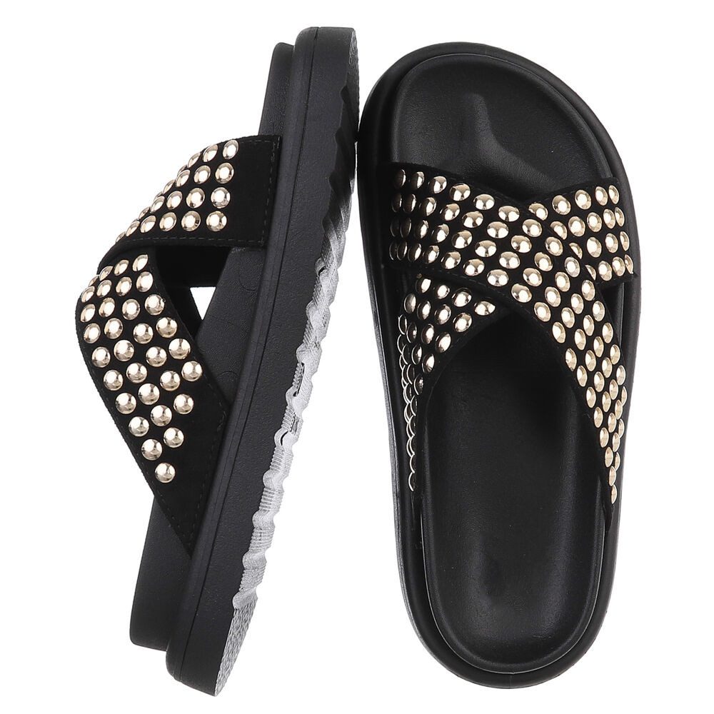 Ital-Design Stylische Damen-Sandalen mit Nieten für Freizeit und Alltag Pla günstig online kaufen