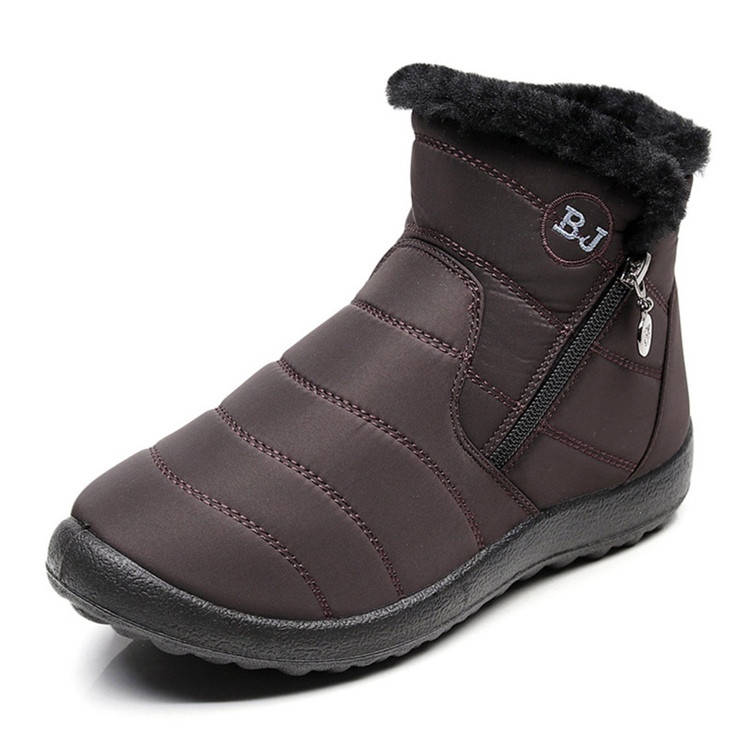 Damen Snowboots Kaffee Warm Leicht Winterschuhe Schneestiefel Daisred Bequem