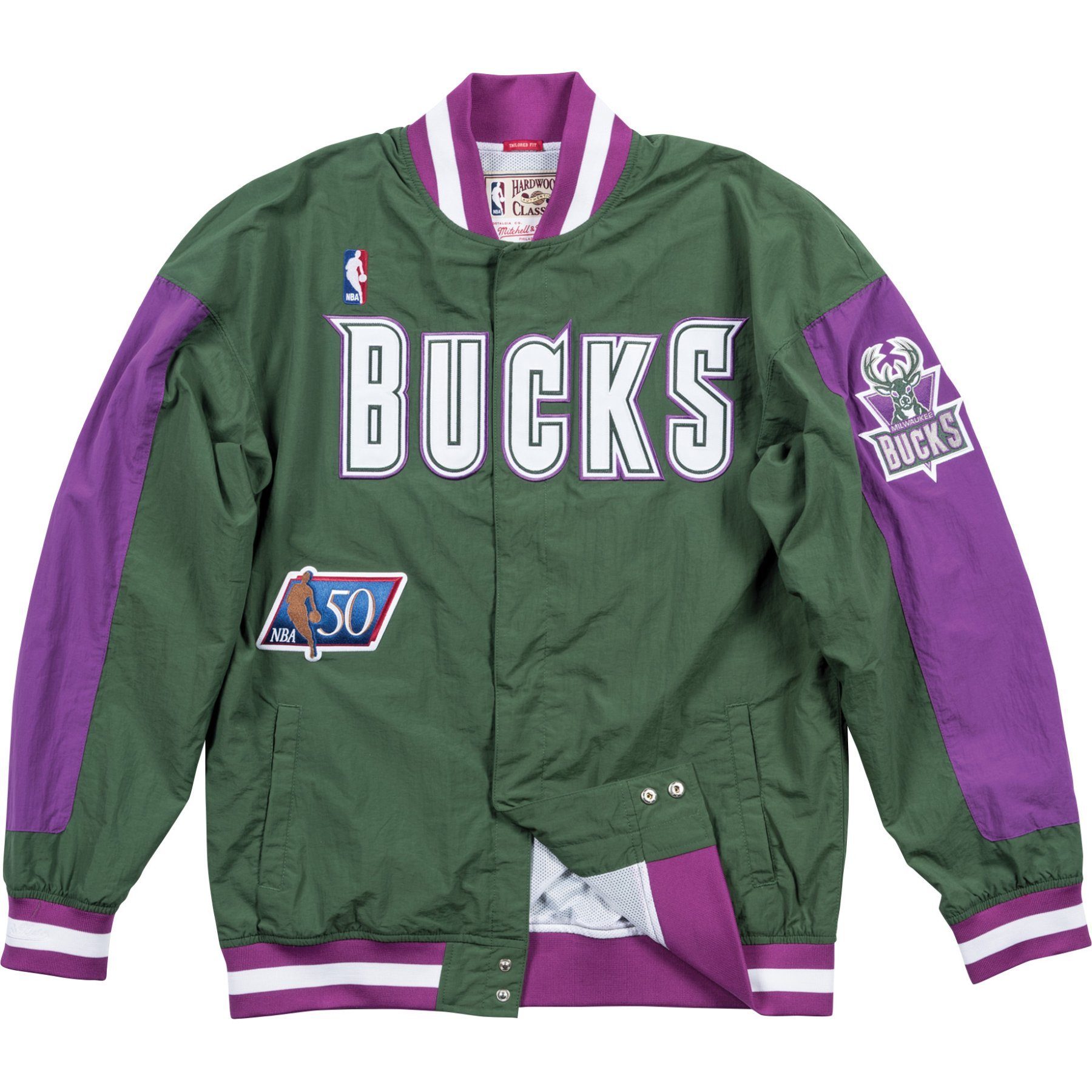 Mitchell Windbreaker Up Authentic 199697 & Ness Bucks Milwaukee