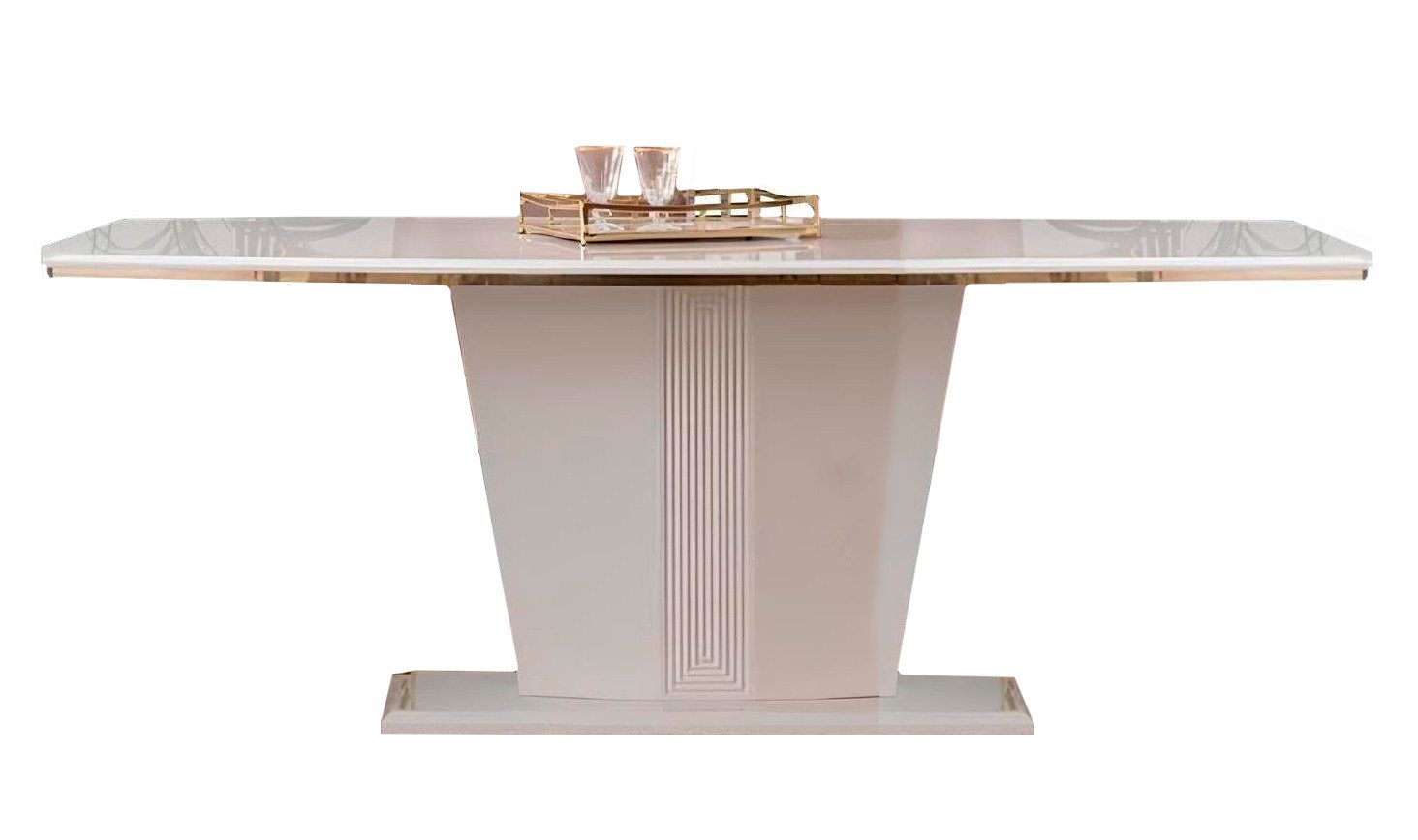 Xlmoebel Esstisch Esszimmertisch mit X-förmiger Säule und modernem Design (Esstisch), Hergestellt in Europa