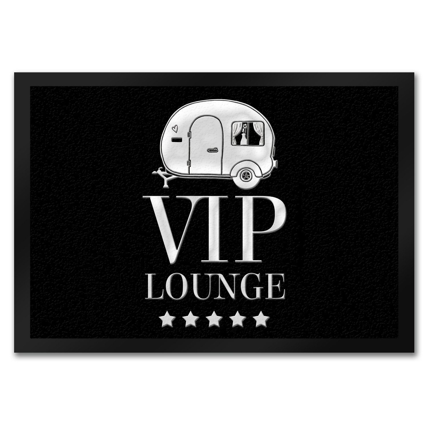 Fußmatte VIP Lounge Fußmatte mit Wohnwagen Motiv Wohnmobil edel Gast Besuch, speecheese