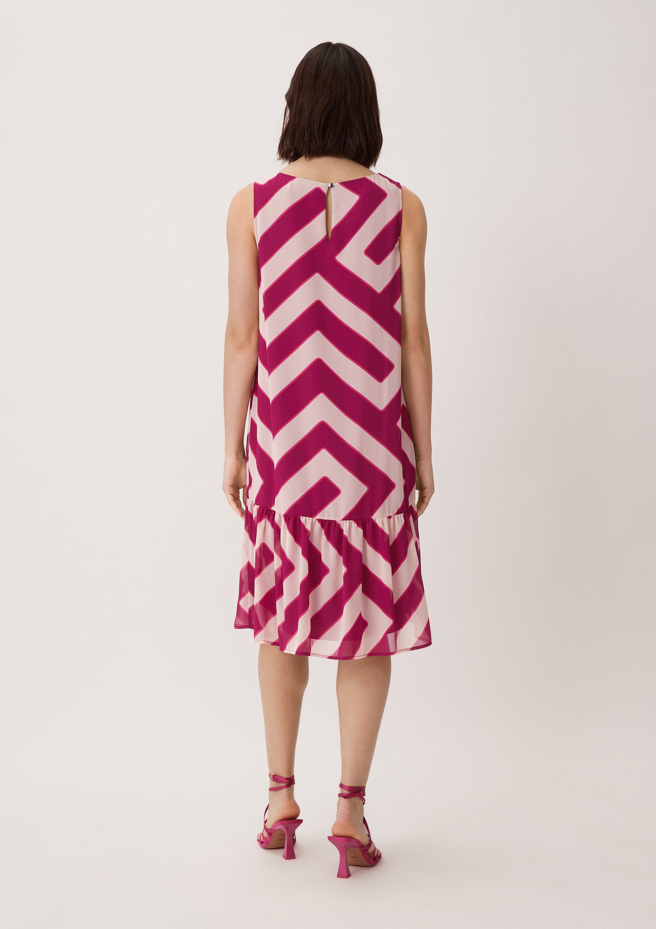 comma Minikleid Kleid Kleid mit Volants