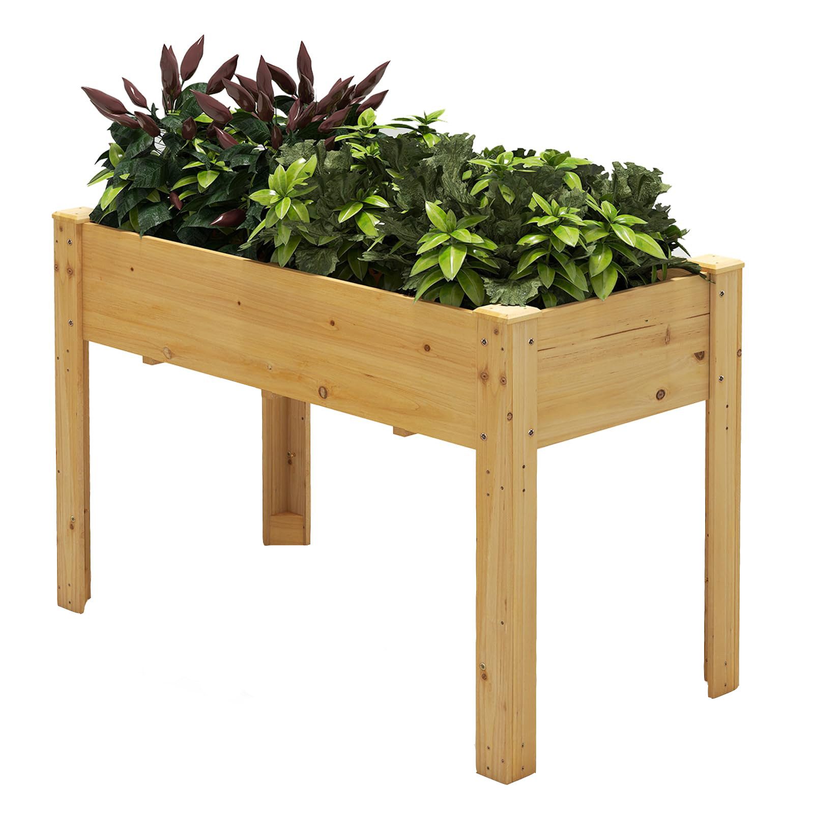 COSTWAY Blumenkasten (1 St), Hochbeet, erhöhtes Gartenbeet, groß, 120x60x82cm