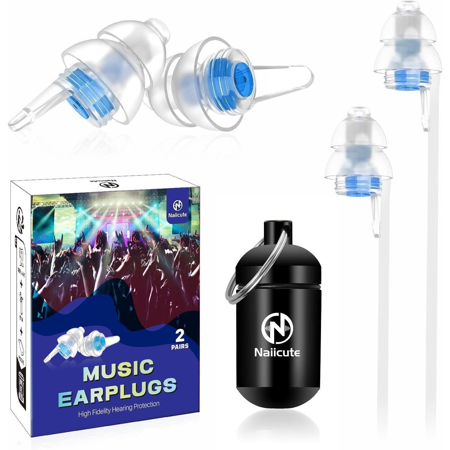 LuxusKollektion Gehörschutzstöpsel Musik-Gehörschutz Ohrstöpsel 2Paar Blau