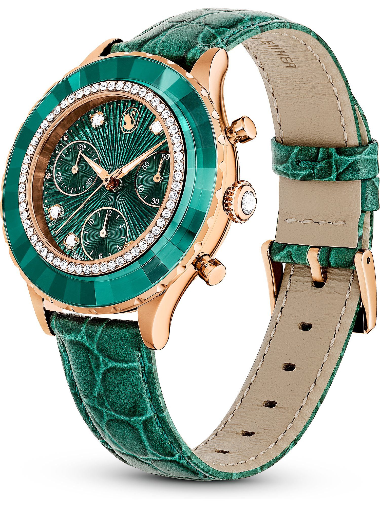 Swarovski Chronograph Swarovski Damen-Uhren Analog Quarz günstig online kaufen