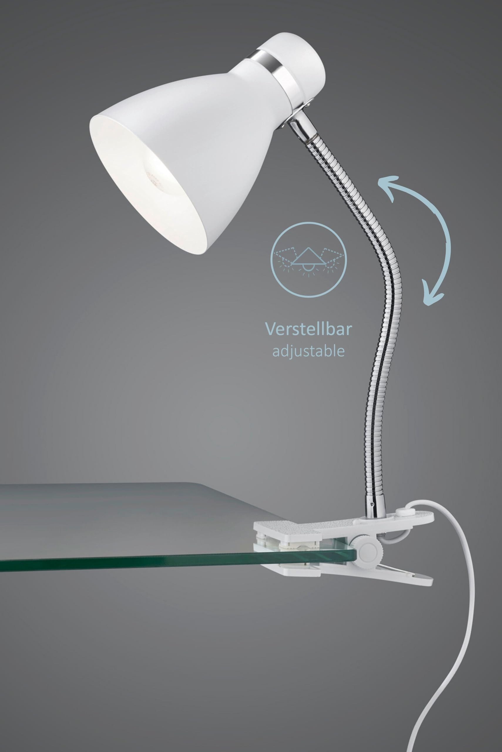 lightling Klemmleuchte Harley, ohne Leuchtmittel, Schnurschalter, flexibel, günstig online kaufen