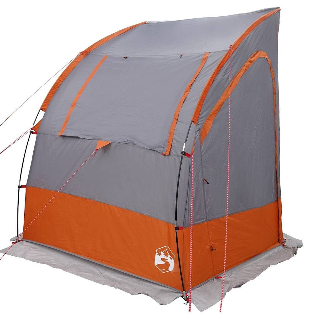 vidaXL Kuppelzelt Heckklappenzelt 194 x 180 x 210 cm Grau und Orange Taft, (1 tlg)