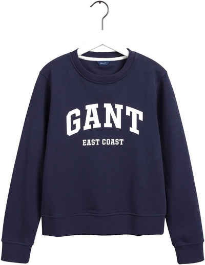 Gant Sweatshirt mit großem Label-Print vorne