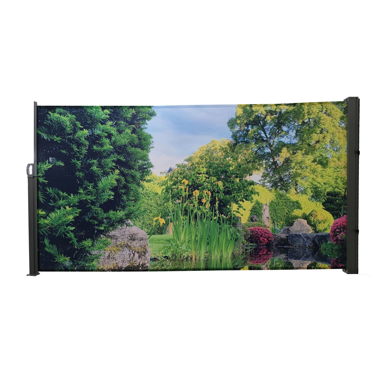 HTI-Living Seitenmarkise Seitenmarkise Gartenteich rechts (Stück, 1-St., 1 Seitenmarkise) Sichtschutz Windschutz