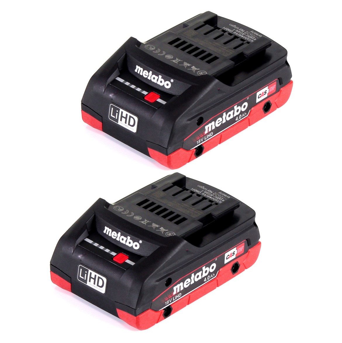 metabo Akku Set 18V mit 2x Akku LiHD 4,0Ah (625367000) Akkupacks
