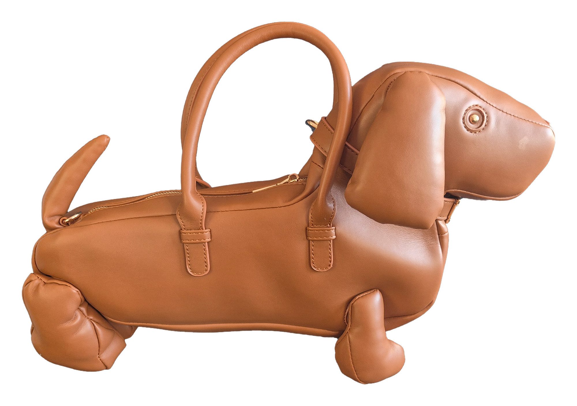 Einkaufszauber Schultertasche Designer Handtasche Dackel Hund Braun, Das perfekte Geschenk für jede Hundebesitzerin