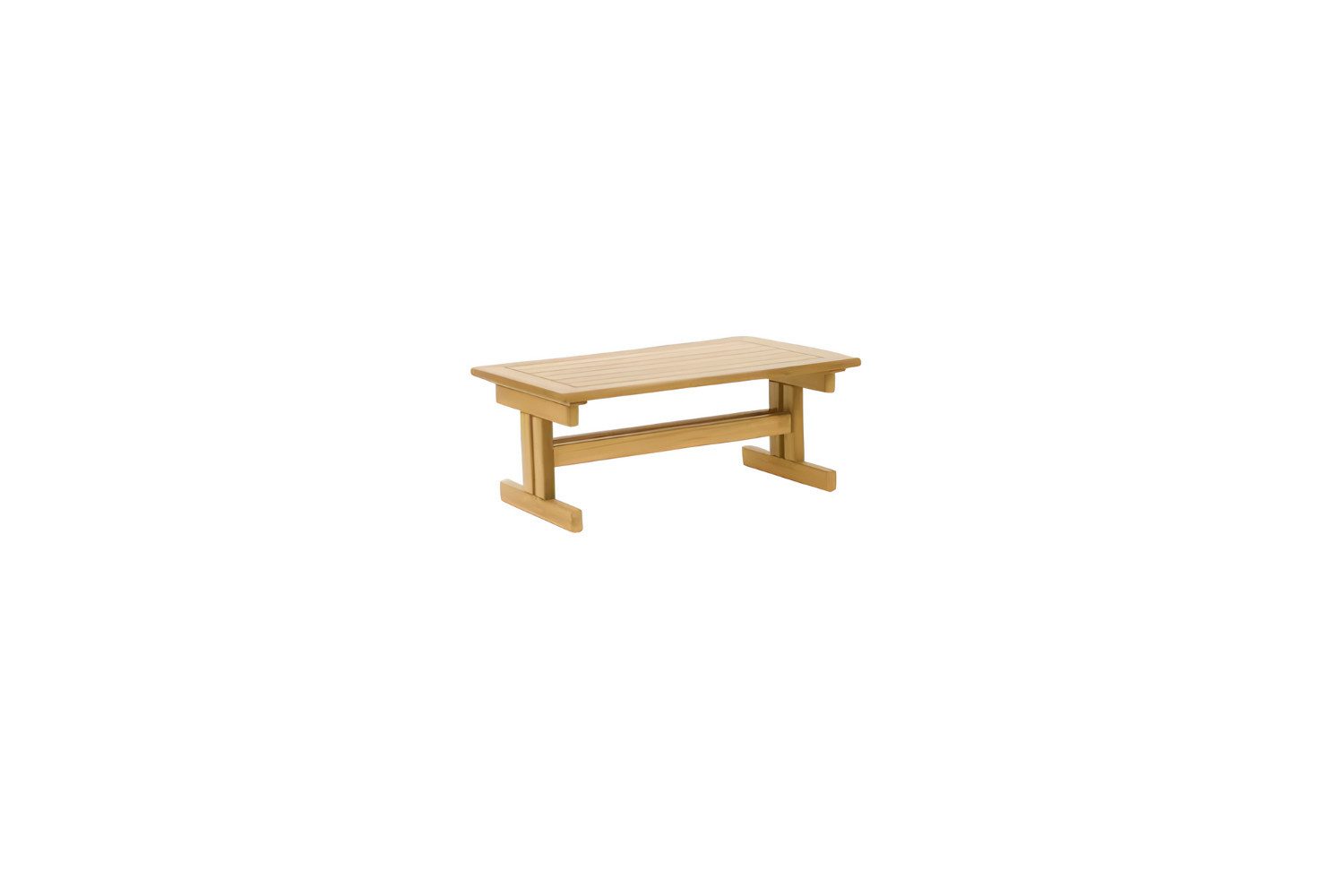 Xlmoebel Couchtisch Designer Holztisch in hellem Beige für den Außenbereich (Couchtisch), Hergestellt in Europa