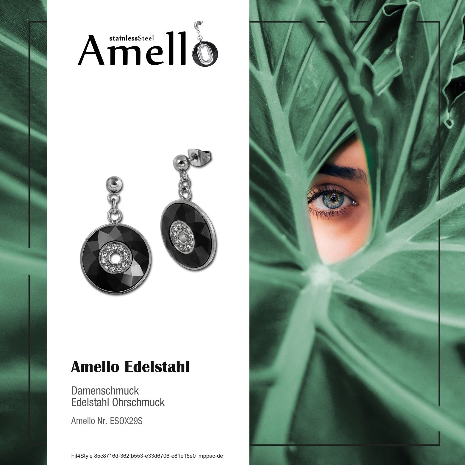 Amello Paar Ohrhänger Amello Ohrringe Edelstahl Keramik (Ohrhänger), Damen günstig online kaufen