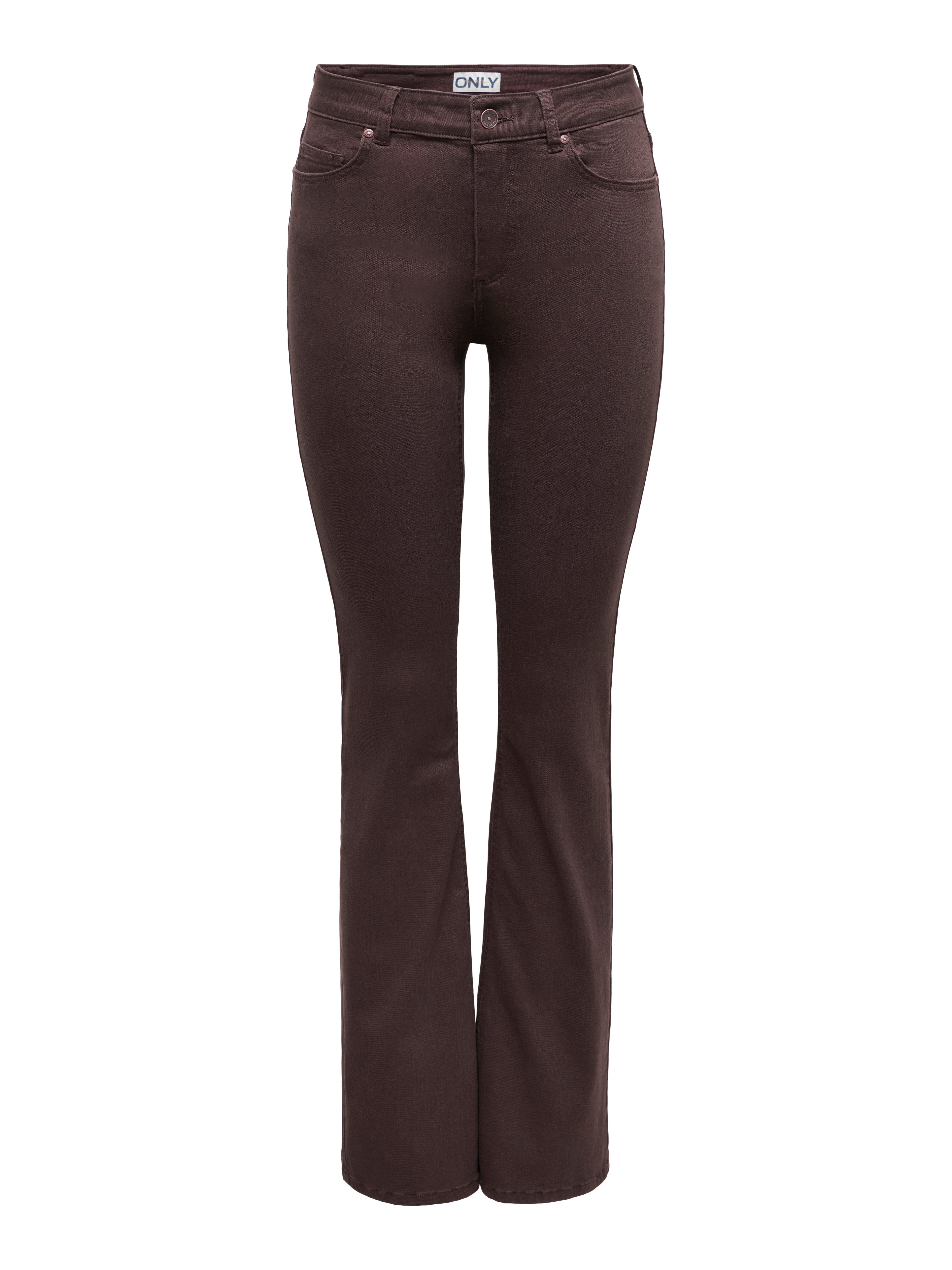 ONLY Bootcuthose ONLBLUSH MID FLARED COLOUR PANT PNT NOOS Baumwollmischung, bootcut fit