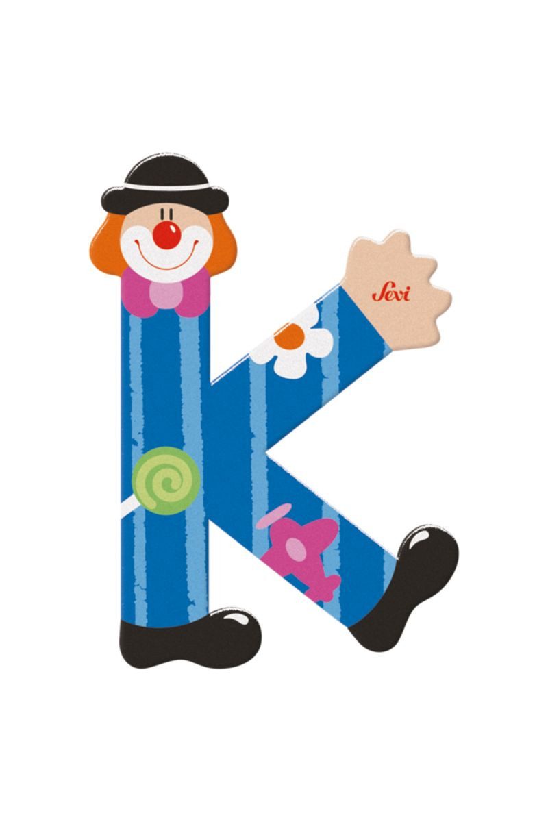 Sevi Deko-Buchstaben Sevi Buchstabe Clown K, blau