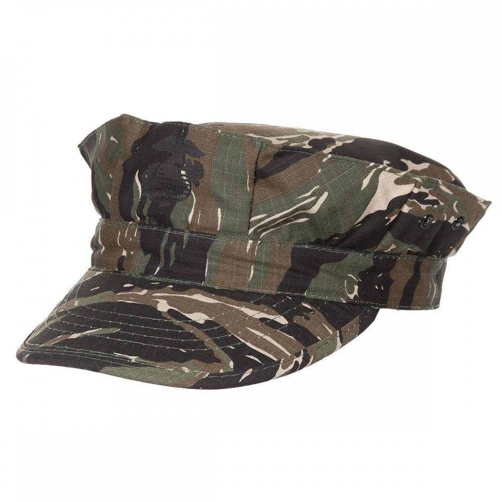 MFH Army Cap US Cap,USMC, Rip Stop, tiger stripe, mit Marine-Corp-Druck - M