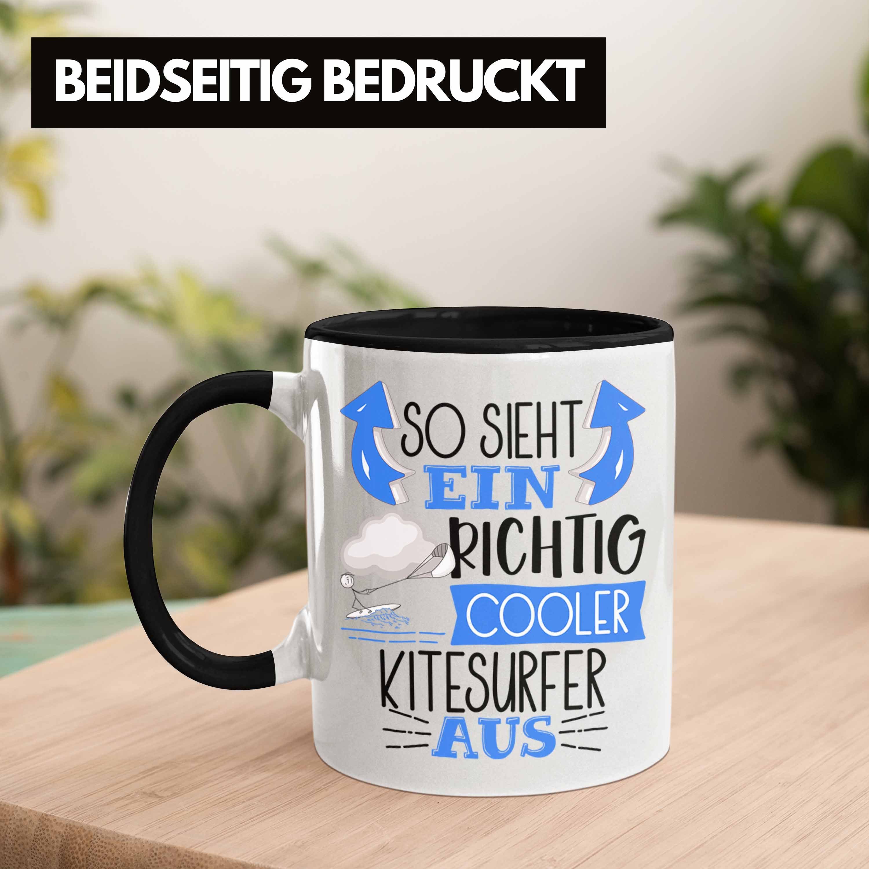 Trendation Tasse So Sieht Ein Cooler Aus Schwarz Lustiger Sp Richtig Kitesurfer Geschenk Tasse