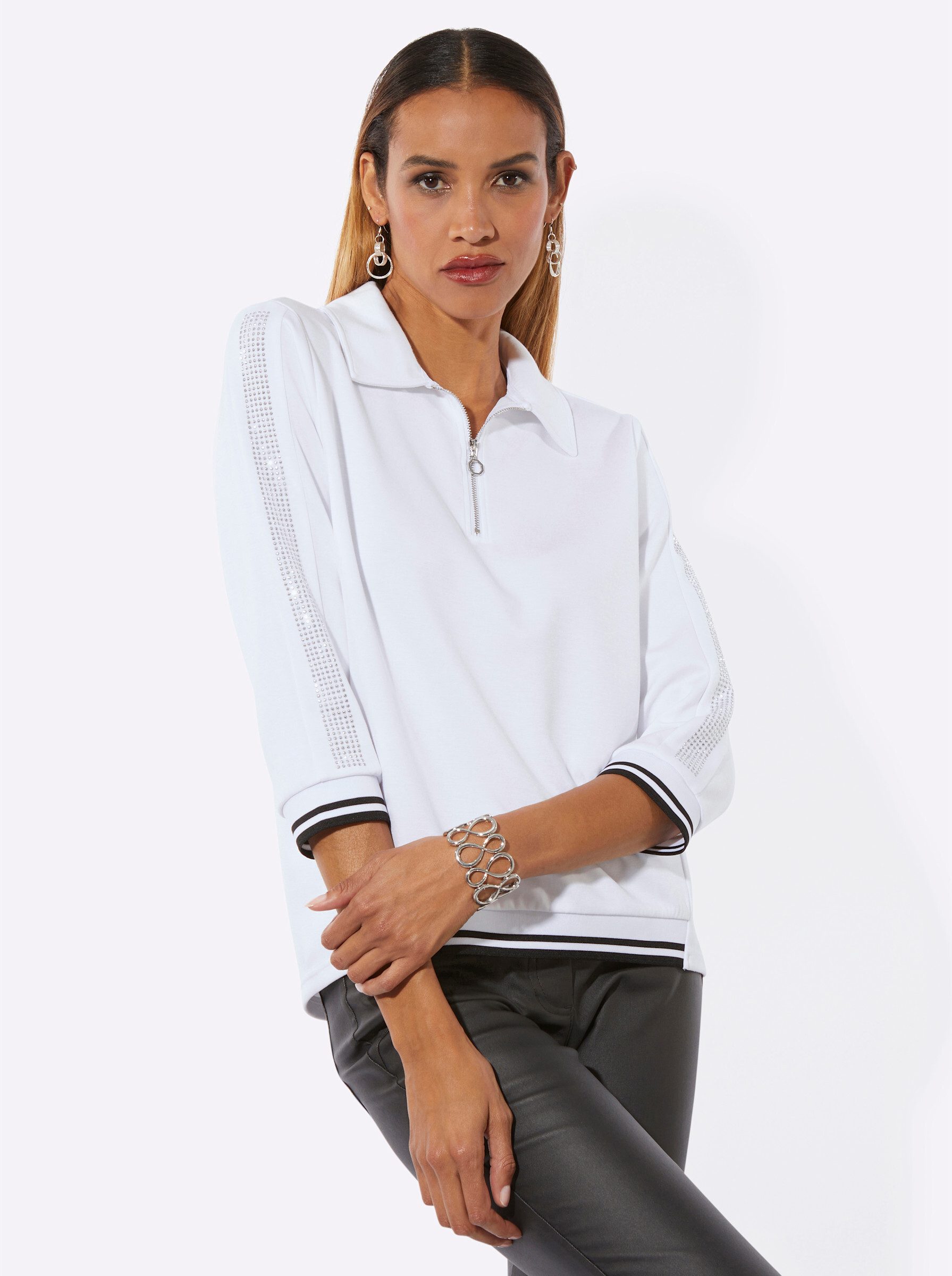 creation L Sweater Langarm-Poloshirt . günstig online kaufen