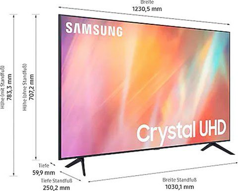 Samsung GU55AU7199U LED-Fernseher (138 cm/55 Zoll, 4K Ultra HD, Smart-TV,  Contrast Enhancer, Crystal Prozessor 4K, HDR, Q-Symphony)