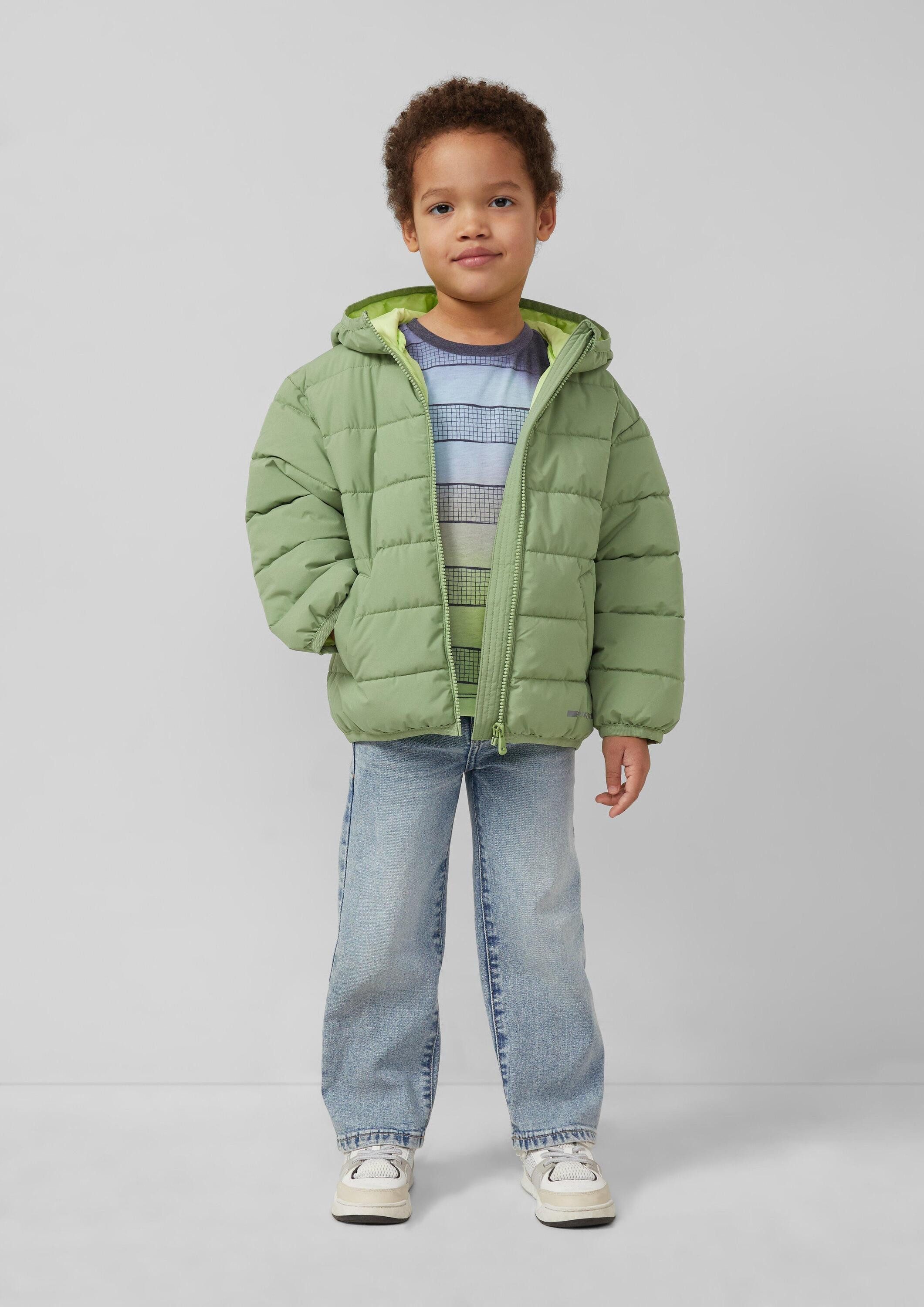 s.Oliver Funktionsjacke Outdoor-Jacke Unisex Steppjacke mit Kapuze in Oversize