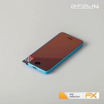 atFoliX Schutzfolie für Apple iPhone 5C, (3 Folien), Entspiegelnd und stoßdämpfend