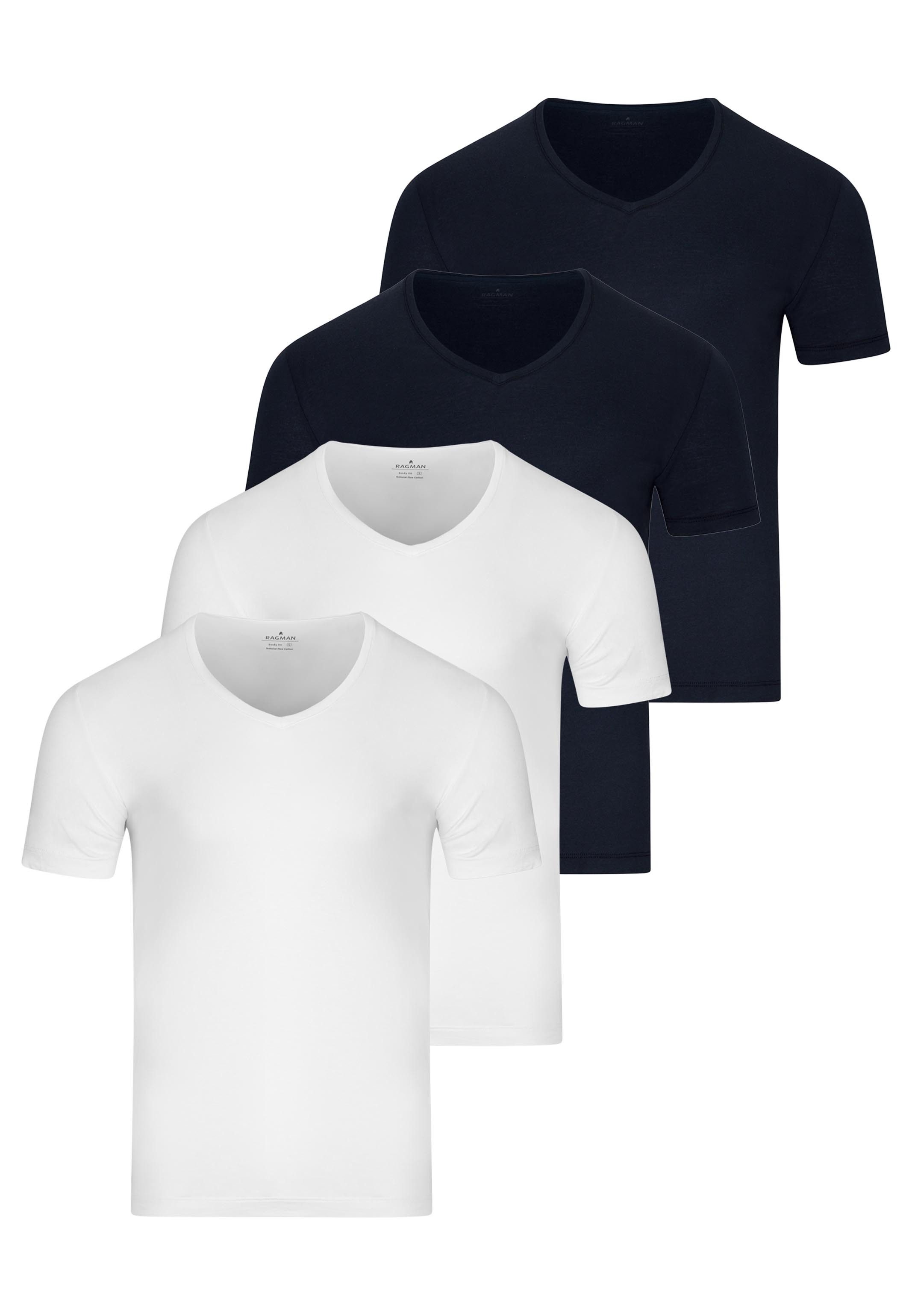 2 x weiß / 2 x navy