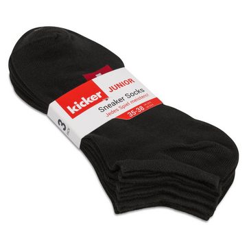 Kicker Kurzsocken kicker Kinder Sneaker Socken (3 Paar) Schwarz 23-26