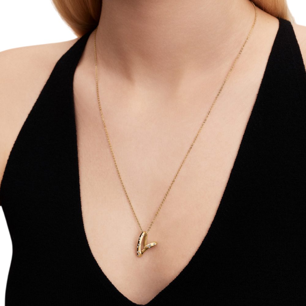 Pandora Herzkette 364669C01-60, Vergoldet, Liebe, Zirkonia