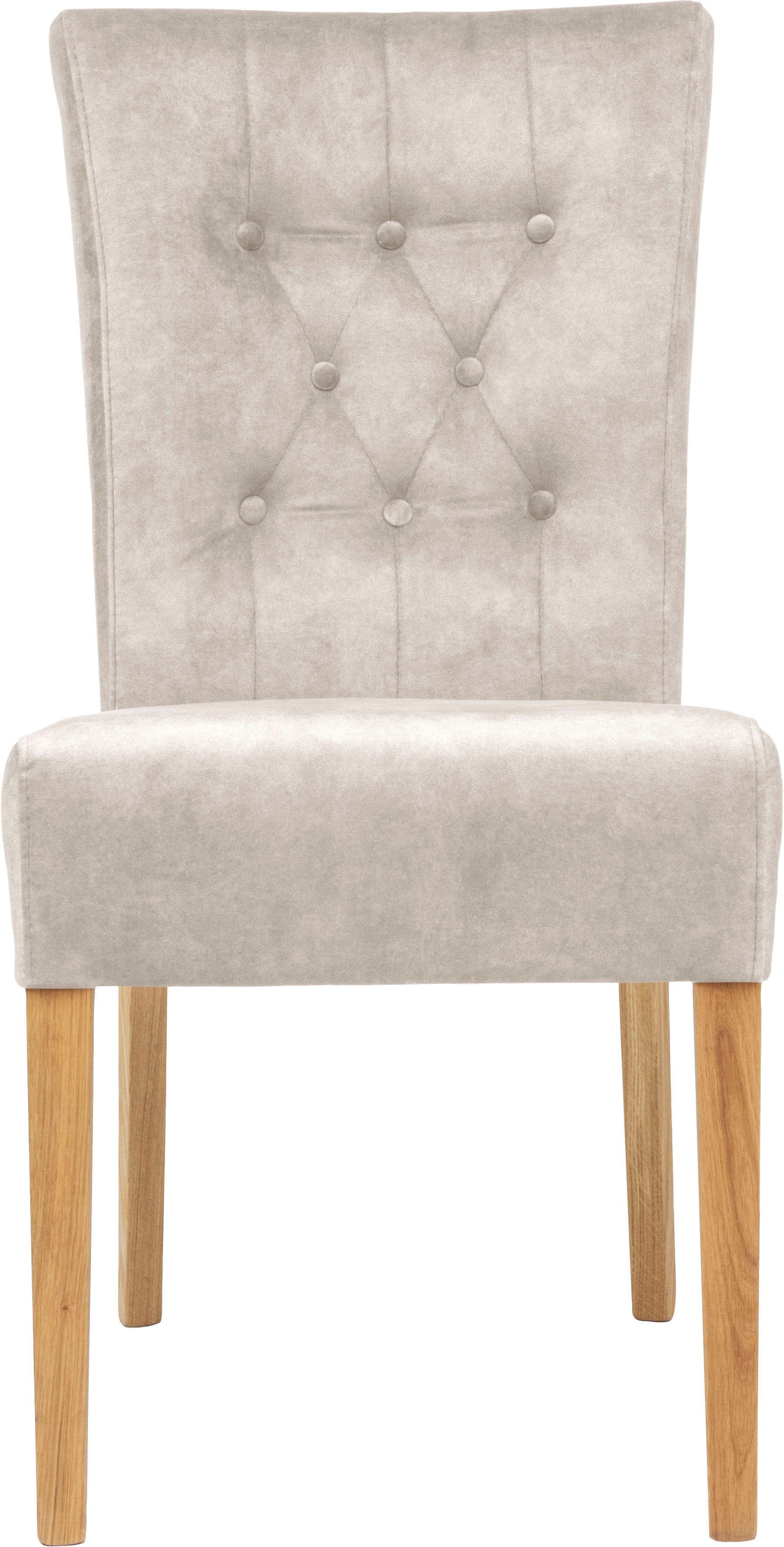 Home affaire Polsterstuhl Queen (Set, 2 St), Esszimmerstuhl mit Knopfheftung, 2er, 4er oder 6er-Set