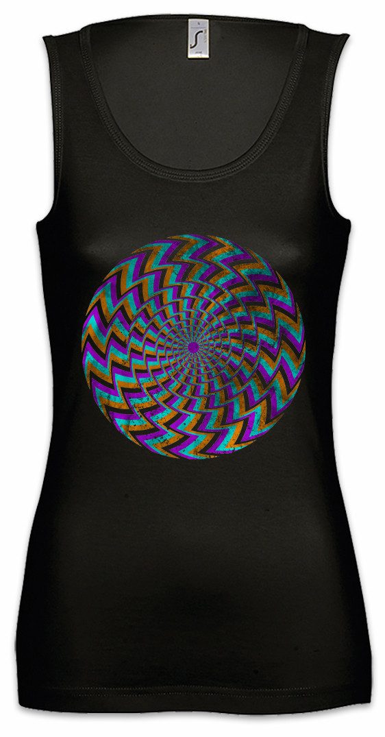 Urban Backwoods Tanktop Hypno Spiral II Ärmelloses Damen T-Shirt Kreis Magic Kreisel Spirale Hypnotiseur Maze Labyrinth Esoterik