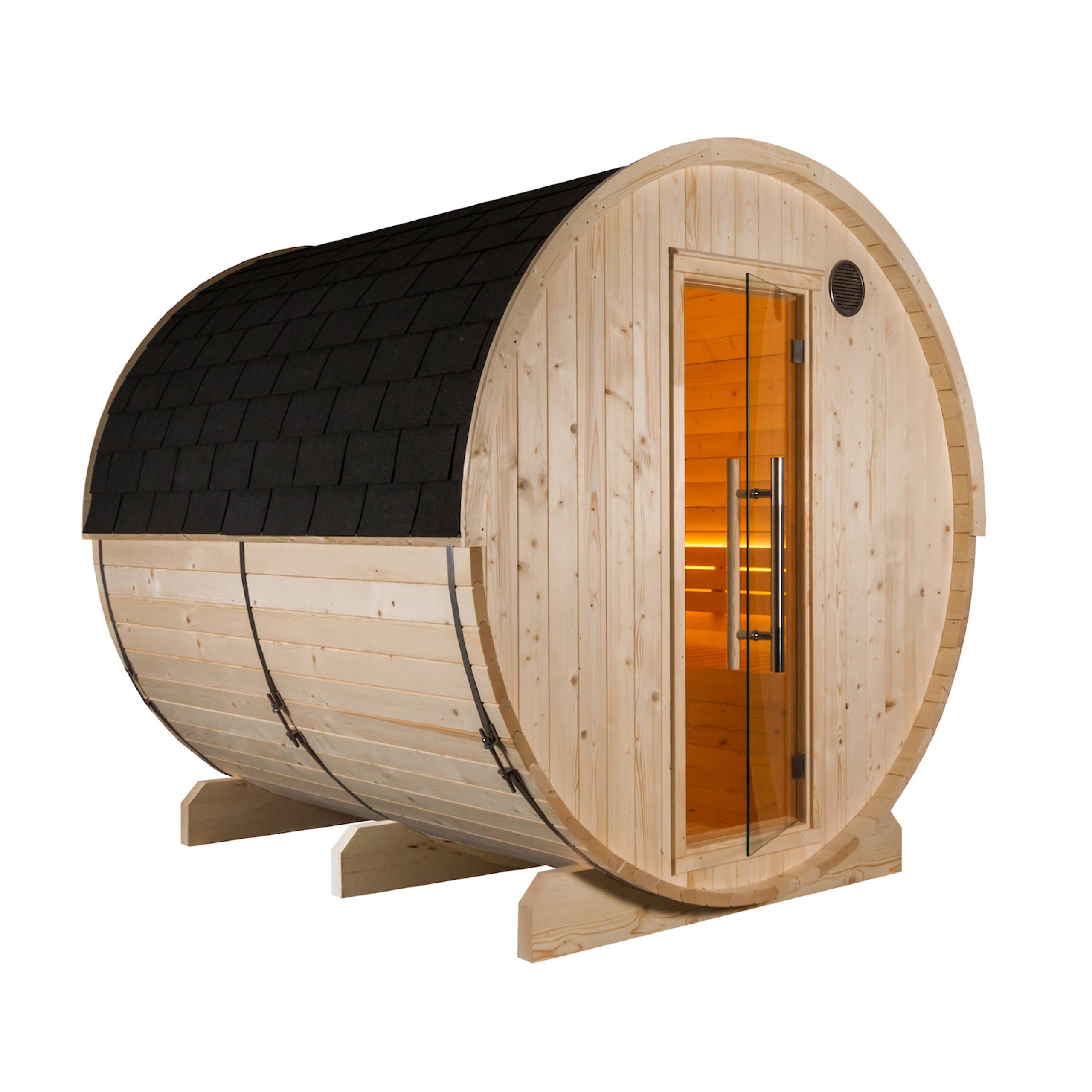 Fasssauna Sentiotec Kuusi 220 Fasssauna aus Fichte Gartensauna mit